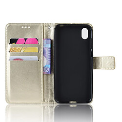 Acheter Wewoo Housse Coque Étui en cuir à rabat horizontal rétro Crazy Horse Texture pour Huawei Y5 2019avec support et fentes cartes et cadre photo or