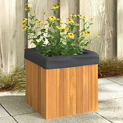 Maison Chic Jardinière,Bac à fleurs - pot de fleur 35x35x35 cm bois massif d'acacia -GKD21478