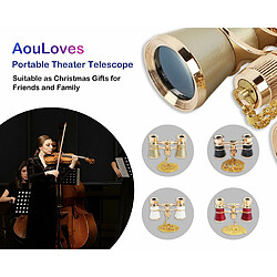 Acheter YUANFU Jumelles Opera House Mini télescope 3X25 avec collier Concert pour femmes (or)