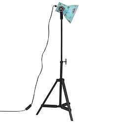 Avis vidaXL Lampadaire 25 W bleu délavé 35x35x65/95 cm E27