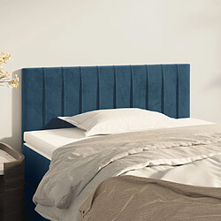 Maison Chic Tête de lit moderne pour chambre - Décoration de lit Bleu foncé 80x5x78/88 cm Velours -MN12004