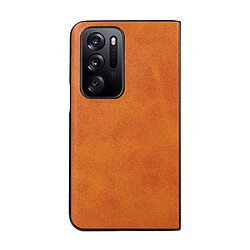 Coque en TPU + PU anti-griffes, marron pour votre Oppo Find N