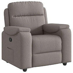 vidaXL Fauteuil inclinable Taupe Tissu