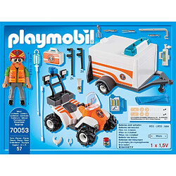 Playmobil® PLAYMOBIL 70053 City Life - Quad et remorque de secours