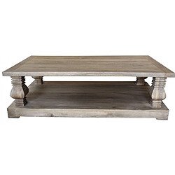 BOIS & CHIFFONS Table basse rectangulaire double plateau | Manguier Empereur