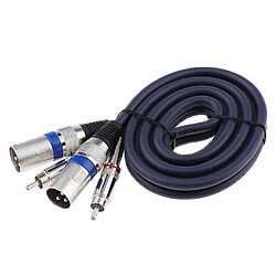 Acheter câble de raccordement double xlr mâle à double rca mâle, cordon audio 2-xlr à 2-rca 150cm