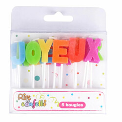 Paris Prix Lot de 18 Bougies Joyeux Anniversaire 17cm Multicolore