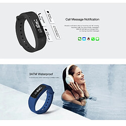 Acheter Wewoo Bracelet connecté noir Fitness Tracker Bluetooth 4.0 Smart Bracelet, IP67 imperméable à l'eau, Modes de sport de soutien / Moniteur de fréquence cardiaque / de pression artérielle / de sommeil