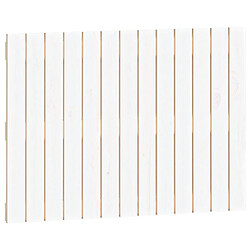 vidaXL Tête de lit murale Blanc 82,5x3x60 cm Bois massif de pin