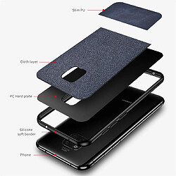 Avis Wewoo Housse Coque de protection antichoc PU épissage + tissu pour Huawei Mate 20 Pro Noir