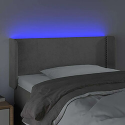 Acheter Maison Chic Tête de lit moderne à LED lumineuse pour chambre - Décoration de lit Gris clair 93x16x78/88 cm Velours -MN31308