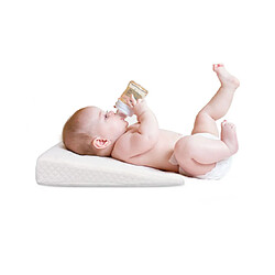 Lait anti-crampons bébé oreiller bébé triangle pente pneumatique pneumatique pente pente oreiller mousse oreiller bébé oreiller-blanc