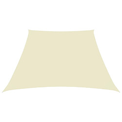 ComfortXL Voile De Parasol Tissu Oxford Trapèze 2/4x3 M Crème