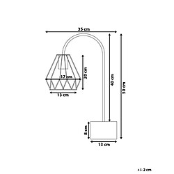 Avis Beliani Lampe à poser couleur laiton de taille moyenne MOONI