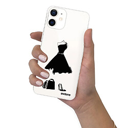 Coque iPhone 12 mini souple transparente My little black dress Motif Ecriture Tendance Evetane pas cher