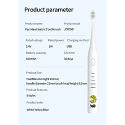 Universal Brosse à dents électrique Union Kids Sound IPX7 Etanche 3 à 12 ans USB Recharge rapide | Brosse à dents électrique