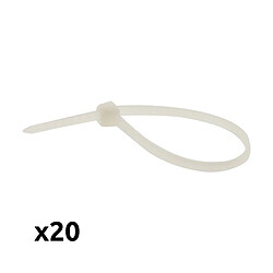 Zenitech Lot de 20 colliers de câblage 2,5x 150mm transparents