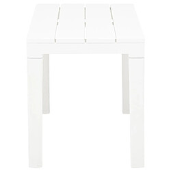 Avis vidaXL Bancs de jardin lot de 2 Blanc Plastique