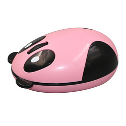 Mini Souris de Jeu Sans Fil 2.4G Portable Mignon Panda 1200 DPI 3 Boutons Rose