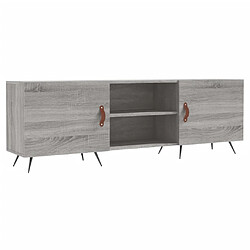 vidaXL Meuble TV sonoma gris 150x30x50 cm bois d'ingénierie