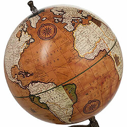 Mes Globe déco 30x30x53 cm en plastique orange et manguier marron