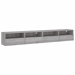 vidaXL Meubles TV muraux 2pcs sonoma gris 100x30x30 cm bois ingénierie