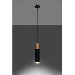 Avis Luminaire Center Suspension design Pablo Bois,acier Noir,bois naturel 1 ampoule 105cm