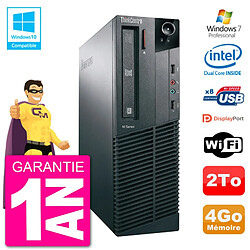 PC Lenovo ThinkCentre M82 SFF G2020 RAM 4Go Disque Dur 2To Graveur DVD Wifi W7 - Occasion