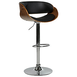 Beliani Tabouret de bar Cuir PU Noir BAKU