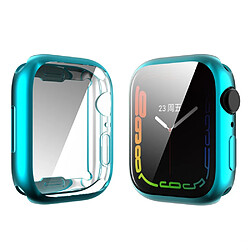 Coque en TPU ENKAY électroplaqué, cyan pour votre Apple Watch Series 7 41mm