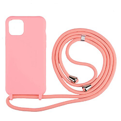 Coque en TPU flexible avec sangle multifonction rose pour votre Apple iPhone 11 Pro Max 6.5 pouces