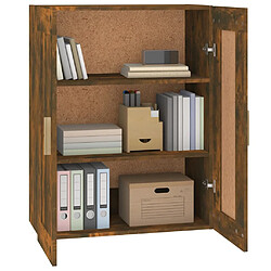 Avis vidaXL Armoire murale chêne fumé 69,5x32,5x90 cm bois d'ingénierie