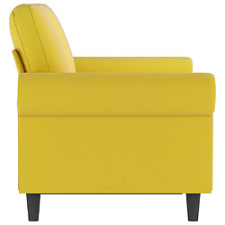 Acheter Maison Chic Canapé à 2 places,Sofa de Salon,Canapé droit Jaune 120 cm Velours -GKD616408