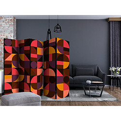 Artgeist Paravent - Geometric Mosaic (Red) II [Room Dividers] [225x172]