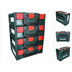 Metabo metaBOX 145 Set: 4x Coffrets 396x296x145mm, système empilable - sans insert