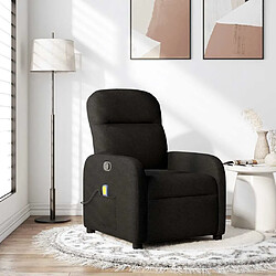 vidaXL Fauteuil de massage inclinable Noir Tissu