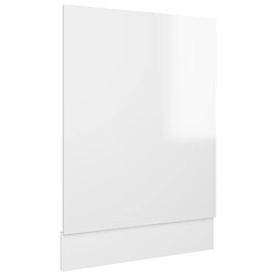 vidaXL Panneau de lave-vaisselle Blanc brillant 45x3x67 cm Aggloméré