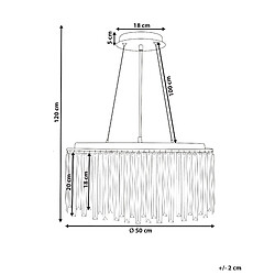 Avis Beliani Lampe suspension LAMEIRA Verre Argenté