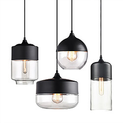 Stoex Lot de 4 Suspension Design Cylindre Style Retro Vintage Contemporain, Moderne Lu