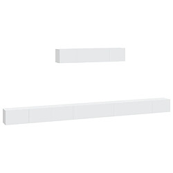 vidaXL Ensemble de meubles TV 6 pcs Blanc Bois d'ingénierie