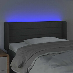 Avis Maison Chic Tête de lit scandinave à LED,meuble de chambre Gris foncé 83x16x78/88 cm Tissu -MN71741