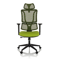 Hjh Office Chaise de bureau / chaise pivotante ERGOMY assise tissu / dossier résille vert mybuero