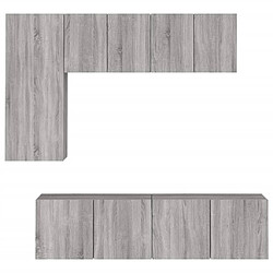 Acheter vidaXL Unités murales TV 5 pcs sonoma gris bois d'ingénierie