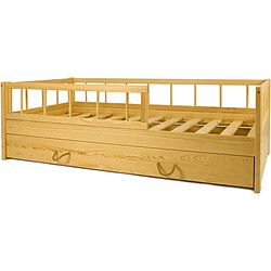 Avis Velinda Lit enfant bois scandinave 160x80cm bois naturel