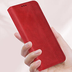 Acheter Avizar Étui pour Fairphone 5 Clapet Portefeuille Motif Damier Collection Geo Rouge