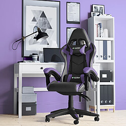 RATTANTREE Chaise de Gaming, fauteuil gaming, avec Lombaire&Appui-Tête Appui, chaise gamer, Ergonomique PU Cuir Chaise Bureau, fauteuil gamer, chaise bureau gaming, Dossier Inclinable à 155, Noir Violet pas cher