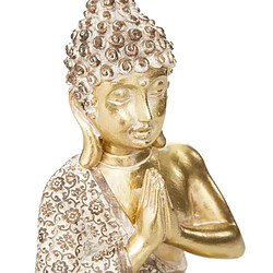 Atmosphera, Createur D'Interieur Bouddha assis H19,5cm en résine dorée - ATMOSPHERA