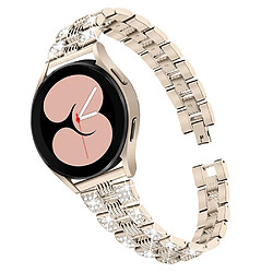 Bracelet en alliage de zinc, fermeture rapide, sangle de 20 mm avec décor de strass, or pour votre Samsung Galaxy Watch4 Classic 42mm/46mm/Watch4 Active 40mm 44mm