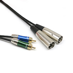 Acheter Câble d'Interconnexion Adaptateur Double XLR Mâle à 2-RCA Mâle Prise