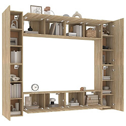 Avis vidaXL Ensemble de meubles TV 8 pcs Chêne sonoma Bois d'ingénierie